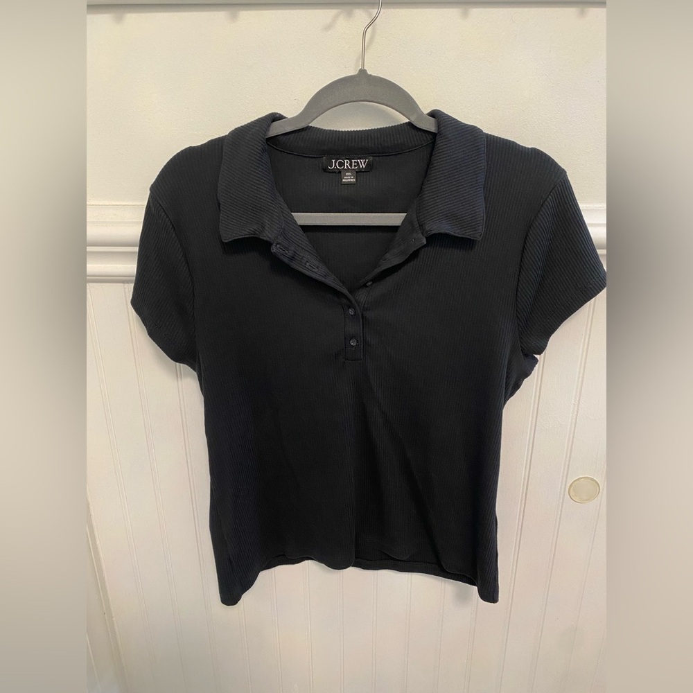 J. Crew Women's Black Button Down Shirt